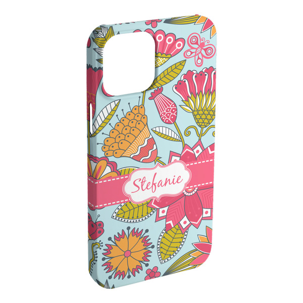 Custom Wild Flowers iPhone Case - Plastic - iPhone 15 Plus (Personalized)