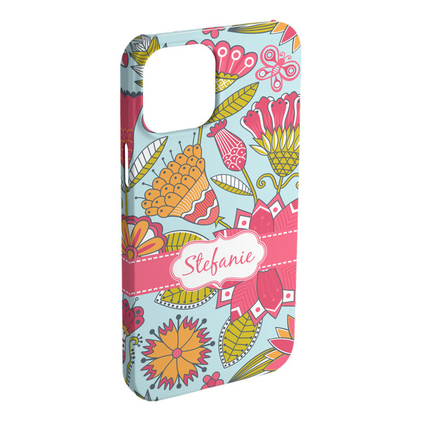 Custom Wild Flowers iPhone Case - Plastic - iPhone 15 Pro Max (Personalized)