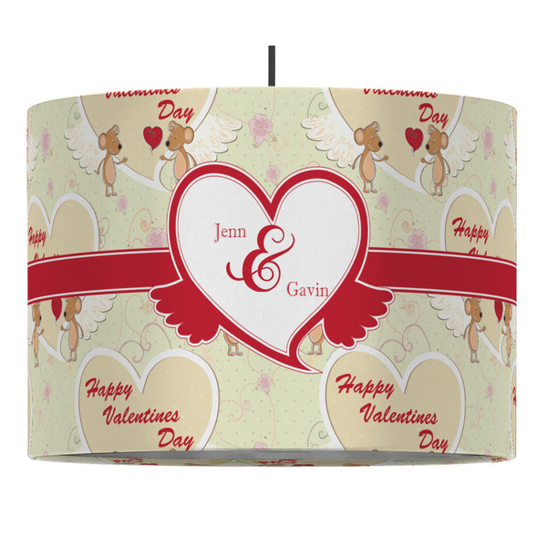 Custom Mouse Love 16" Drum Pendant Lamp - Fabric (Personalized)