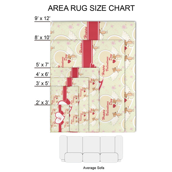 Mouse Love 2'x3' Indoor Area Rugs - Size Chart