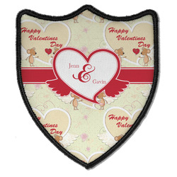Mouse Love Iron On Shield Patch B w/ Couple's Names