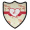 Mouse Love Iron On Shield Patch B w/ Couple's Names