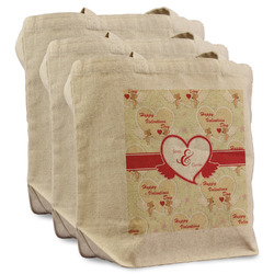 Mouse Love Reusable Cotton Grocery Bags - Set of 3 (Personalized)