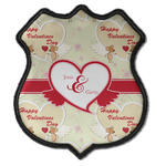 Mouse Love Iron On Shield Patch C w/ Couple's Names