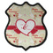 Mouse Love Iron On Shield Patch C w/ Couple's Names
