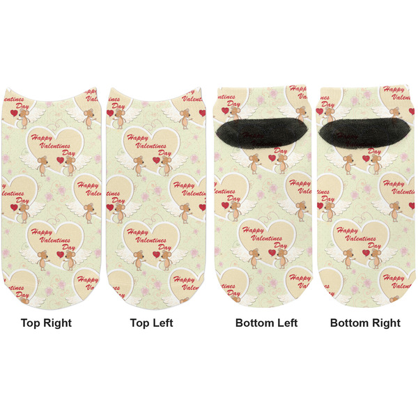 Mouse Love Adult Ankle Socks - Double Pair - Front and Back - Apvl