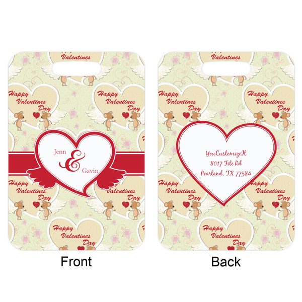 Mouse Love Aluminum Luggage Tag (Front + Back)