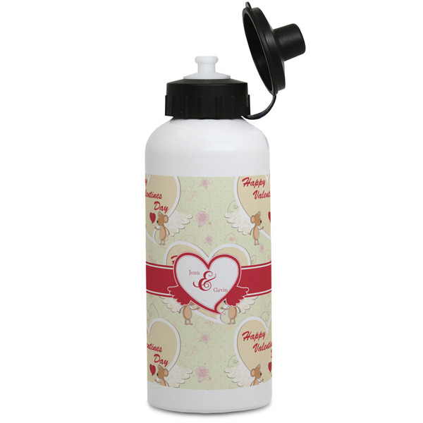 Custom Mouse Love Water Bottles - Aluminum - 20 oz - White (Personalized)