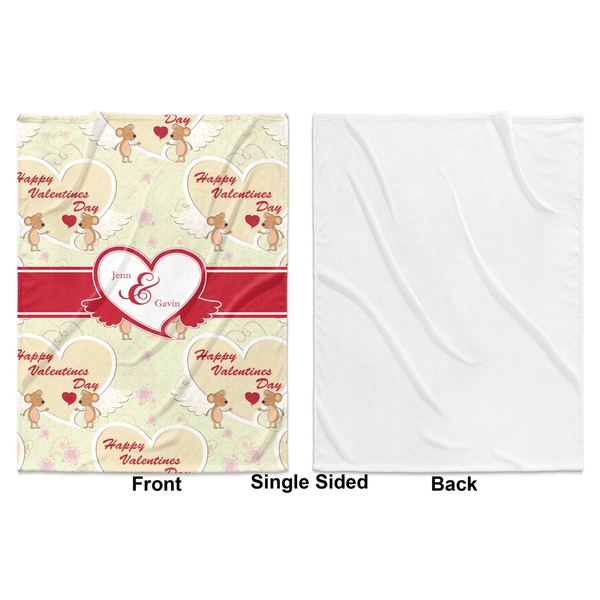 Mouse Love Baby Blanket (Single Side - Printed Front, White Back)