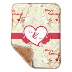 Mouse Love Sherpa Baby Blanket - 30" x 40" w/ Couple's Names