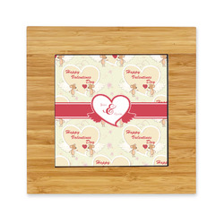 Mouse Love Bamboo Trivet with Ceramic Tile Insert (Personalized)