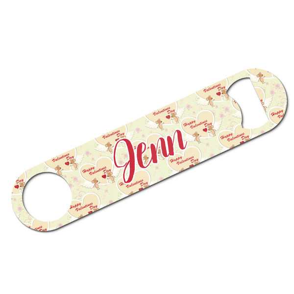Custom Mouse Love Bar Bottle Opener - White w/ Couple's Names