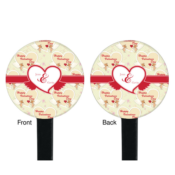 Mouse Love Black Plastic 7" Stir Stick - Double Sided - Round - Front & Back