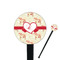 Mouse Love 7" Round Plastic Stir Sticks - Black - Double Sided (Personalized)