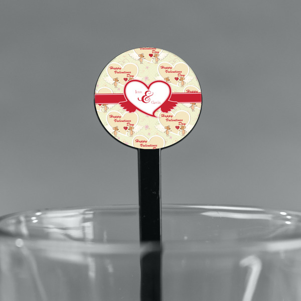 Mouse Love Black Plastic 7" Stir Stick - Round - Main