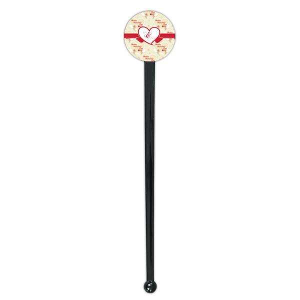 Mouse Love Black Plastic 7" Stir Stick - Round - Single Stick