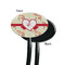 Mouse Love Black Plastic 7" Stir Stick - Single Sided - Oval - Front & Back