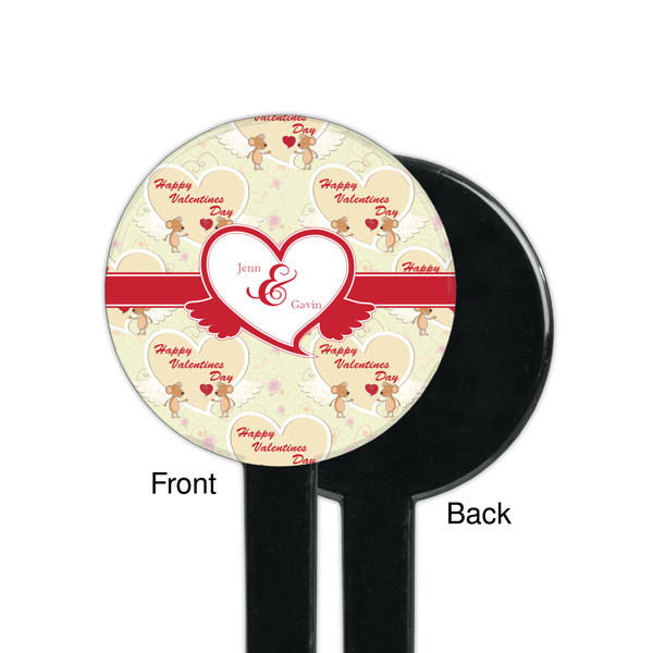Mouse Love Black Plastic 7" Stir Stick - Single Sided - Round - Front & Back