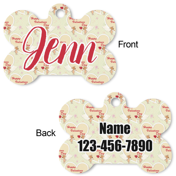 Mouse Love Bone Shaped Dog ID Tag - Large - Approval