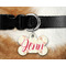 Mouse Love Bone Shaped Dog Tag on Collar & Dog