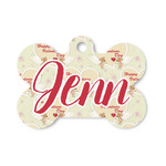 Mouse Love Bone Shaped Dog ID Tag - Small (Personalized)