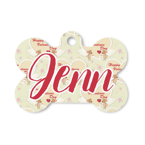 Custom Mouse Love Bone Shaped Dog ID Tag - Small (Personalized)