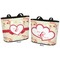 Mouse Love Bucket Totes w/ Genuine Leather Trim - Regular - Front and Back - Apvl