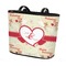 Mouse Love Bucket Totes w/ Genuine Leather Trim - Regular w/ Front Design