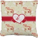 Mouse Love Faux-Linen Throw Pillow (Personalized)
