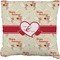 Mouse Love Faux-Linen Throw Pillow (Personalized)
