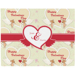 Mouse Love Woven Fabric Placemat - Twill w/ Couple's Names