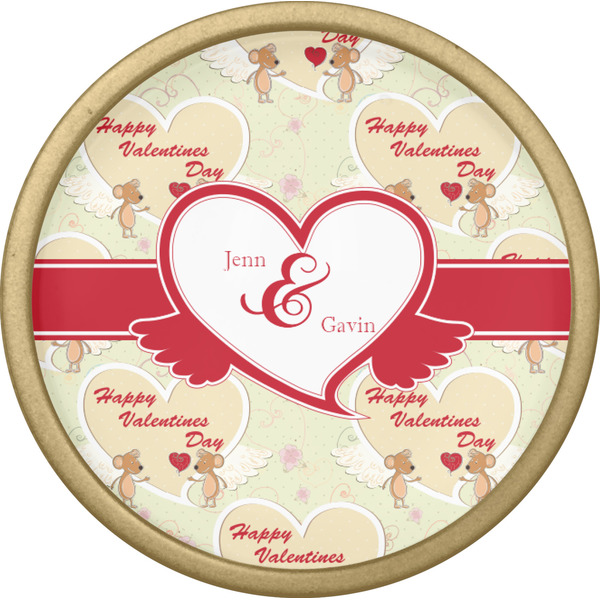 Mouse Love Cabinet Knob - Gold - Front