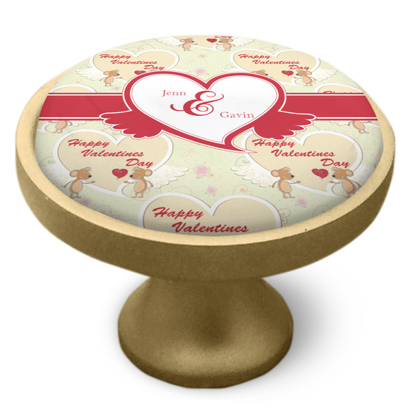 Mouse Love Cabinet Knob - Gold - Side