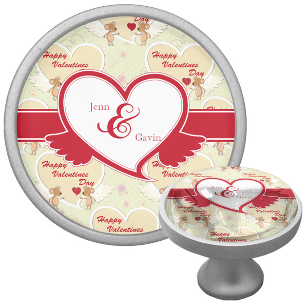 Custom Mouse Love Cabinet Knob (Silver) (Personalized)
