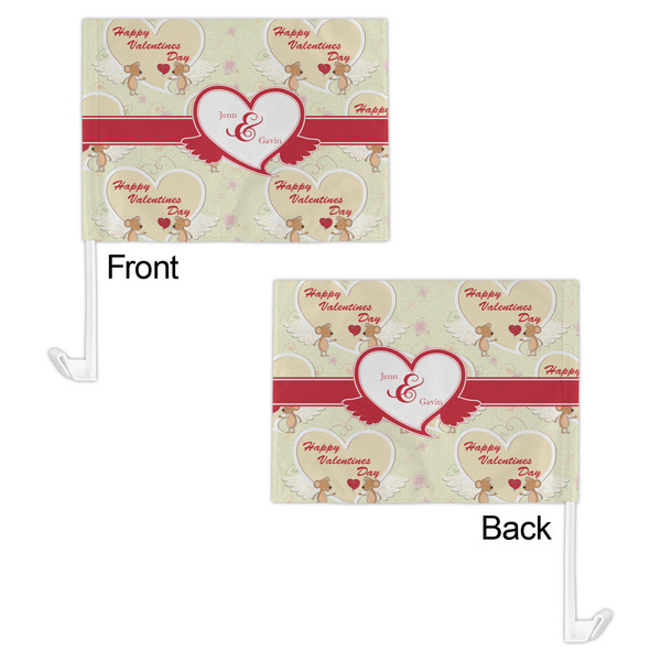 Mouse Love Car Flag - 11" x 8" - Front & Back View