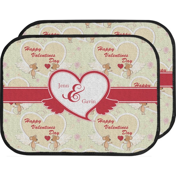 Custom Mouse Love Car Floor Mats (Back Seat) (Personalized)