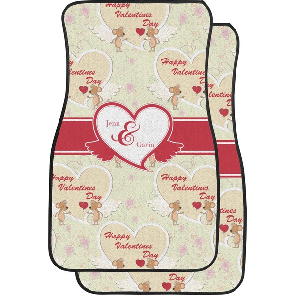 Custom Mouse Love Car Floor Mats (Front Seat) (Personalized)