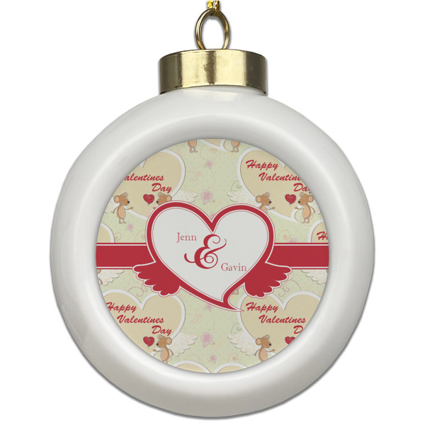 Custom Mouse Love Ceramic Ball Ornament (Personalized)
