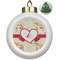 Mouse Love Ceramic Christmas Ornament - Xmas Tree (Front View)