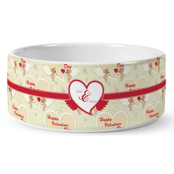 Mouse Love Ceramic Dog Bowl - Medium - Front