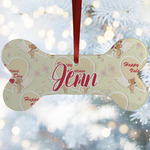 Mouse Love Ceramic Dog Ornament w/ Couple's Names
