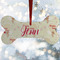 Mouse Love Ceramic Dog Ornament w/ Couple's Names