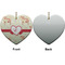 Mouse Love Ceramic Flat Ornament - Heart Front & Back (APPROVAL)