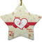 Mouse Love Ceramic Flat Ornament - Star (Front)