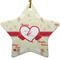 Mouse Love Star Ceramic Ornament w/ Couple's Names