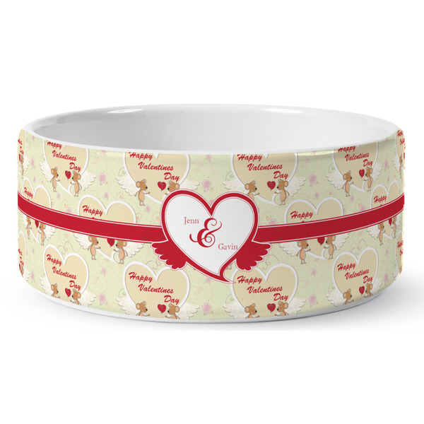 Custom Mouse Love Ceramic Dog Bowl - Large (Personalized)