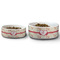 Mouse Love Ceramic Dog Bowls - Size Comparison