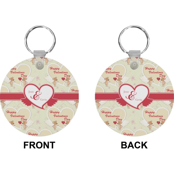 Mouse Love Circle Keychain (Front + Back)