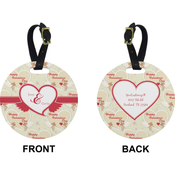 Mouse Love Circle Luggage Tag (Front + Back)