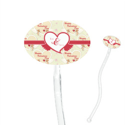 Mouse Love 7" Oval Plastic Stir Sticks - Clear (Personalized)